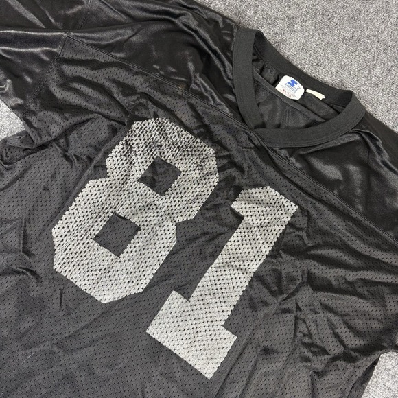 Vintage STARTER Tim Brown Raiders‎ Jersey Black 1995 Size 54 2XL XXL Nylon 90s - Picture 1 of 12